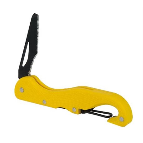 BestDivers Folding Diving Knife with Integrated Carabiner